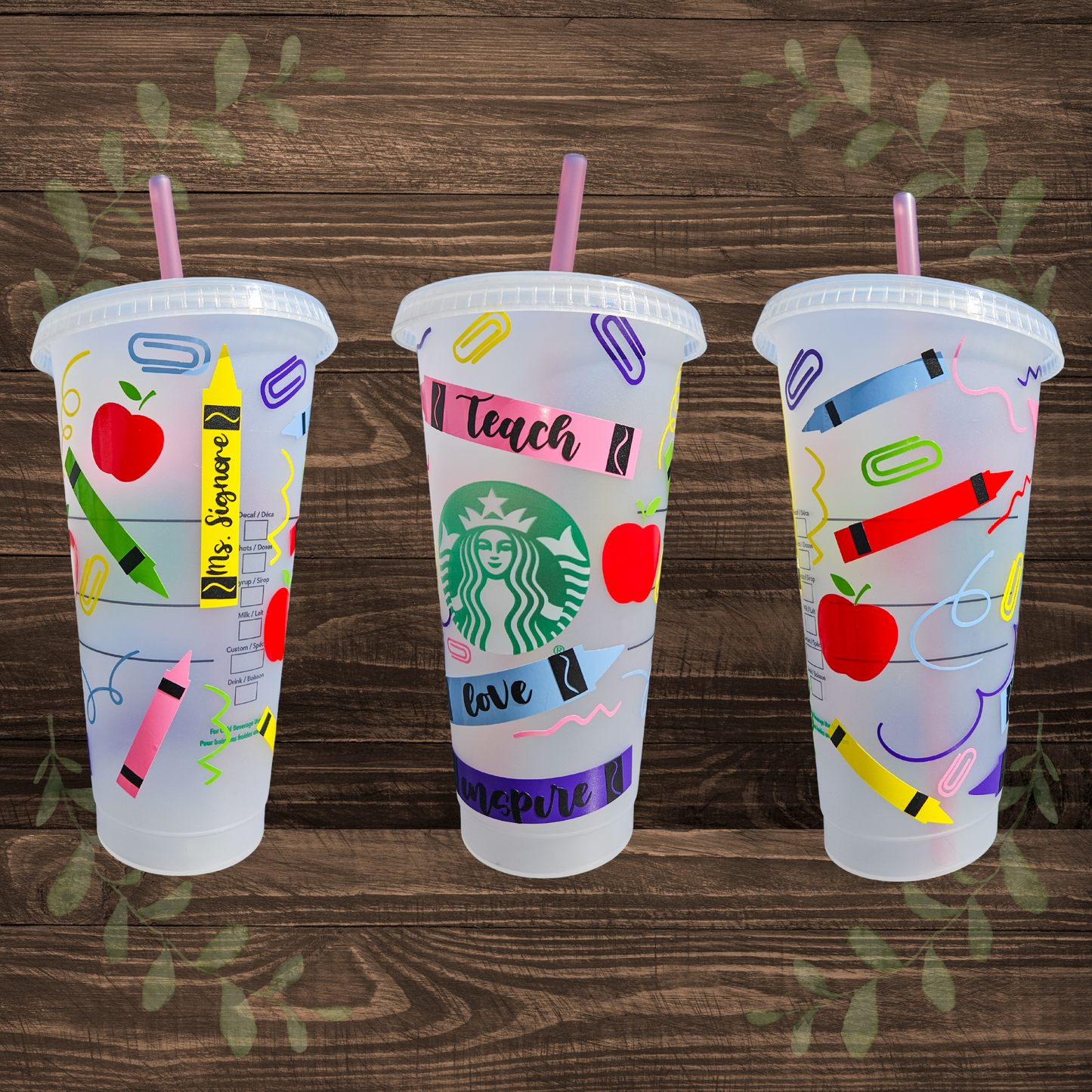 Teacher Crayon Cold Cup