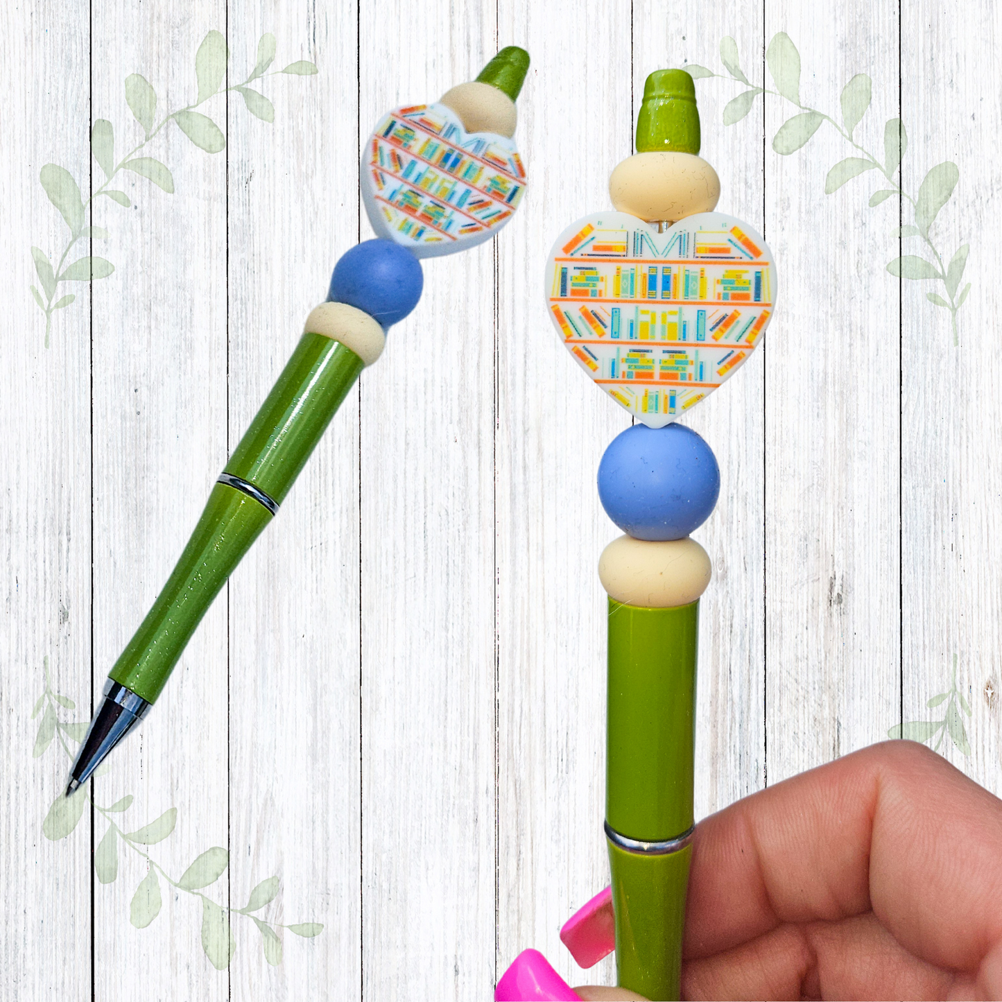 Bookshelf Beaded Pen
