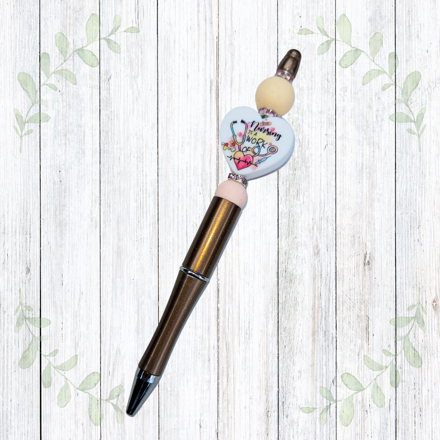 Nursing is a Work of Heart Beaded Pen