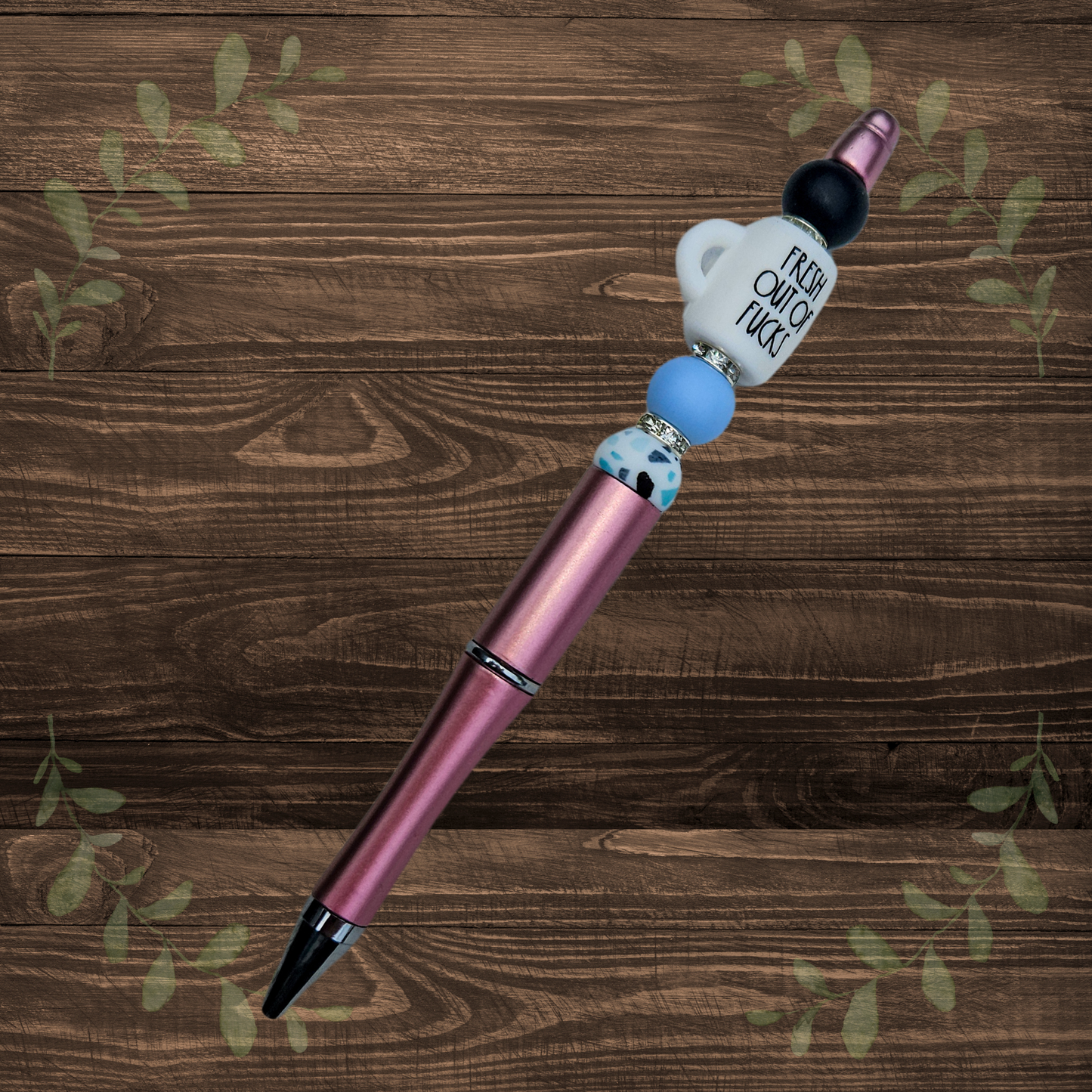 Sarcastic Coffee Mug Beaded Pen