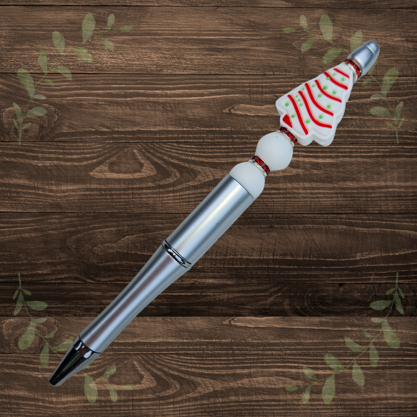 Christmas Tree Cake Beaded Pen