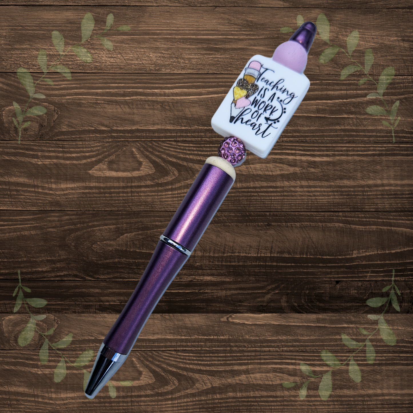 Teaching is a Work of Heart Beaded Pen