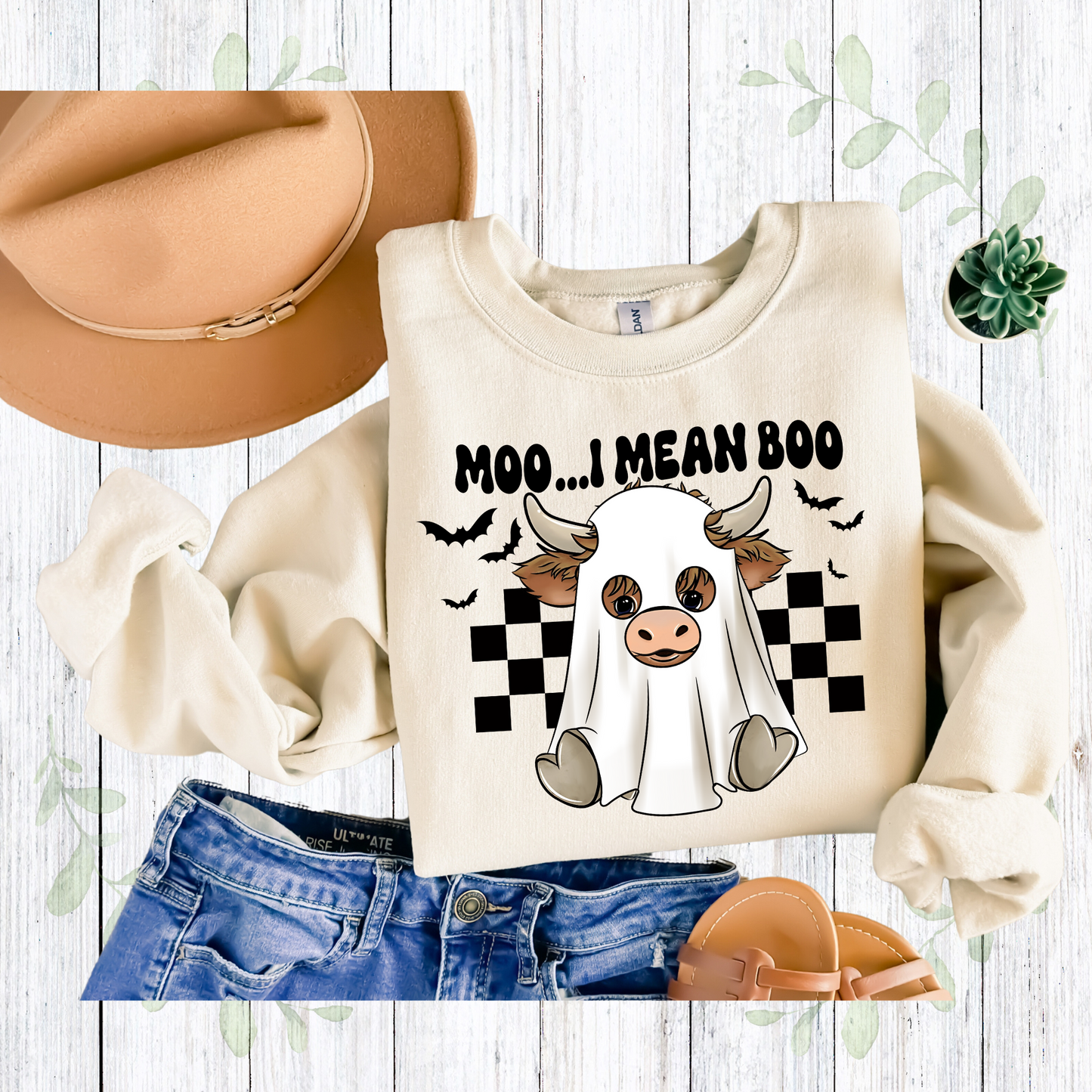 Moo... I Mean Boo Halloween Sweatshirt